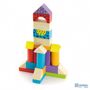 Barril 100 bloques de madera andreu toys 2