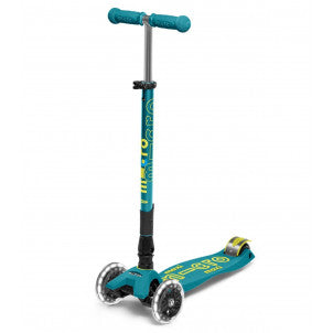 Patinete maxi-micro deluxe led plegable turquesa 1