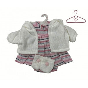 Ropita para muñecas rayas rosa/negro llorens v-42 1
