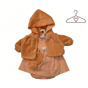 Ropita para muñecas cuadros naranja llorens v-42 1