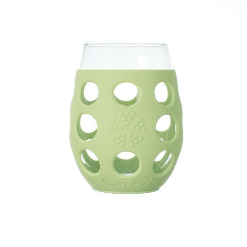 Vaso de cristal vino verde claro lifefactory 1