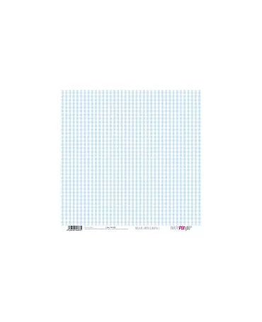 PAPEL SCRAP VICHY - LUNARES Azul Bebé 1