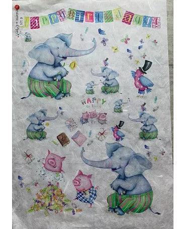 PAPEL ARROZ ELEFANTES 1