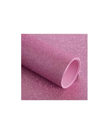 FOAM-GOMA EVA 40X60 GLITTER Rosa 1