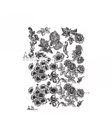 Foil Transparente A4 AB STUDIO 009 FLORES 1