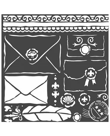 STENCIL Stamperia PRINCESS Letters 18x18cm 1