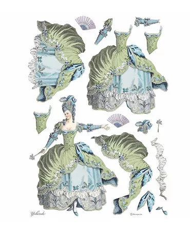 Papel arroz A3 Princess Lady Green 1