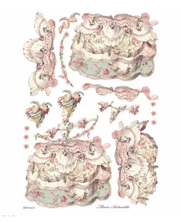 Papel arroz A3 Princess Lady Pink 1