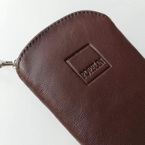 Funda abanico cremallera marron popelin 2