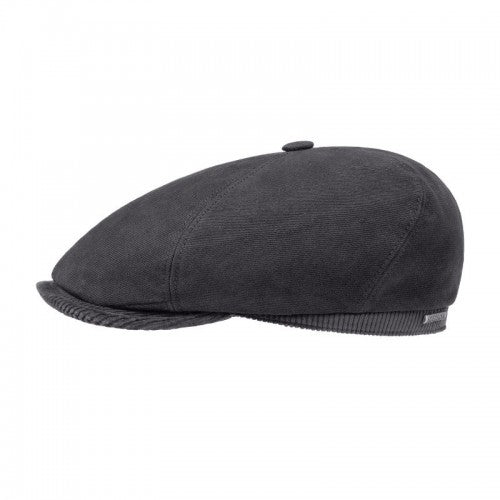 Gorra panel cap soft cotton cord gris stetson 1