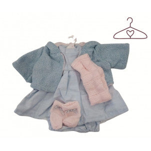 Ropita para muñecas celeste buff rosa v-38 llorens 1