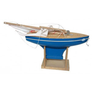 Velero de quilla cuadrada azul 30 cm tirot 2
