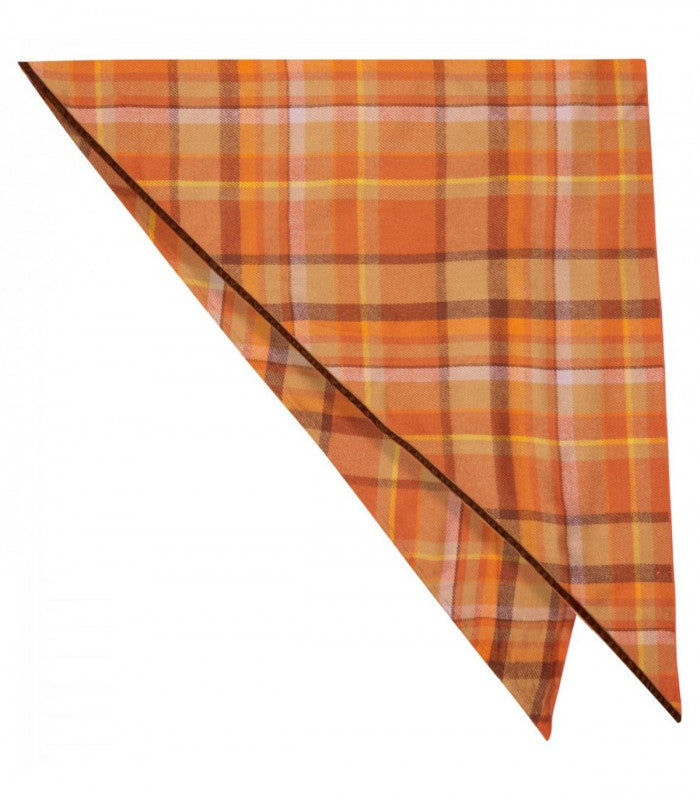 Fular checks triangle orange codello 2