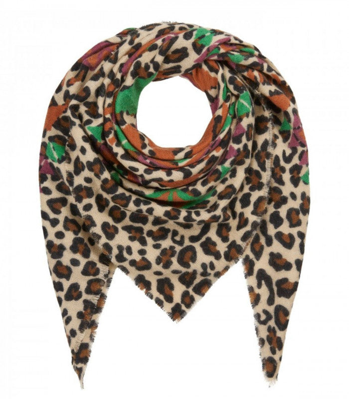 Fular ethno pattern fur print camel codello 1