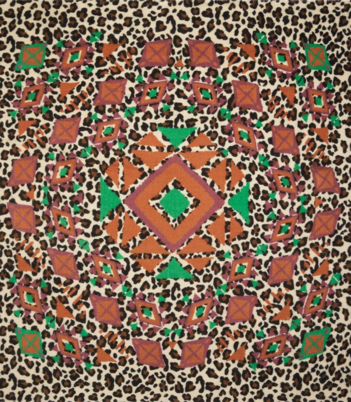 Fular ethno pattern fur print camel codello 2