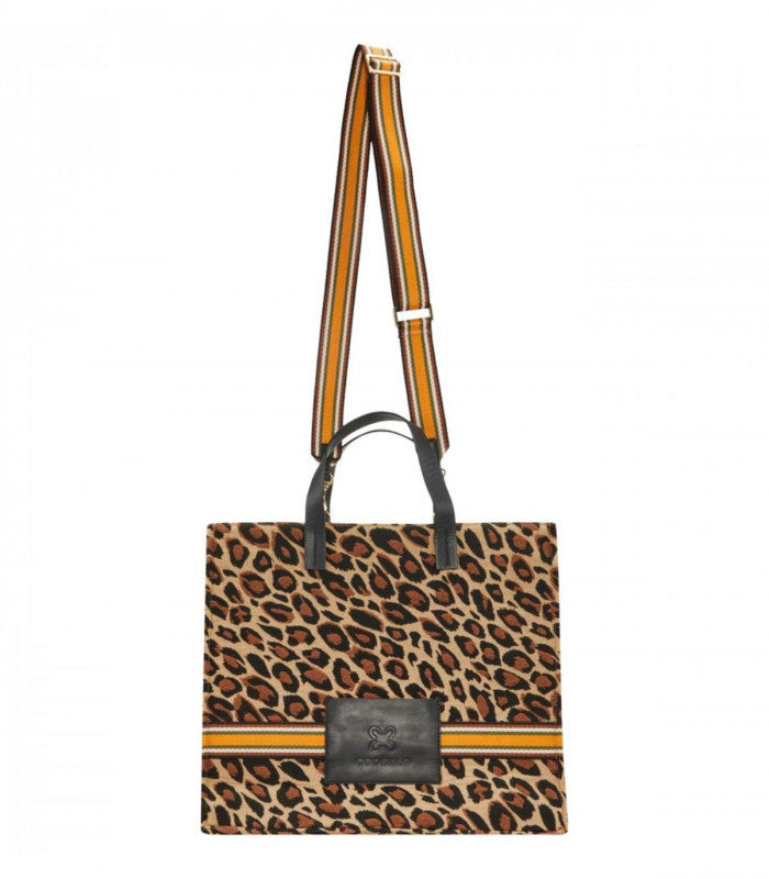Bolso leopard shopper wide brown codello 1
