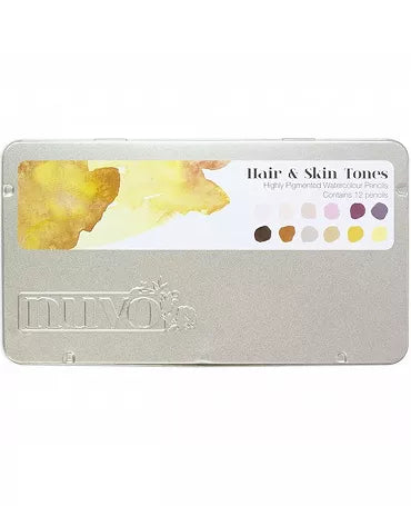 Lápices Colores acuarelables NUVO Hair & Skin 12 ud 1