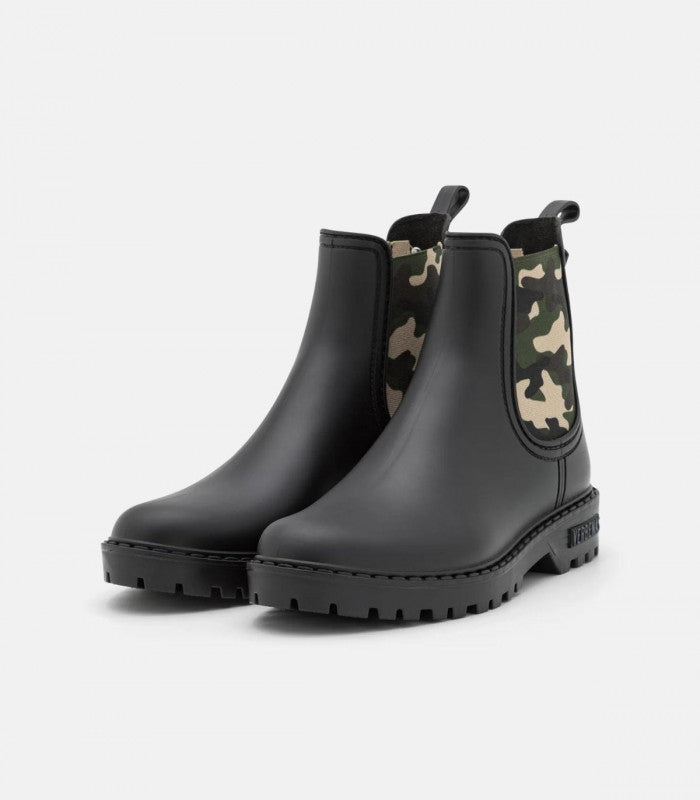 Botas de agua gaudi mate camuflaje negro camel verbenas 1