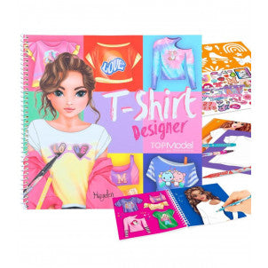 T-shirt designer cuaderno para colorear top model 1