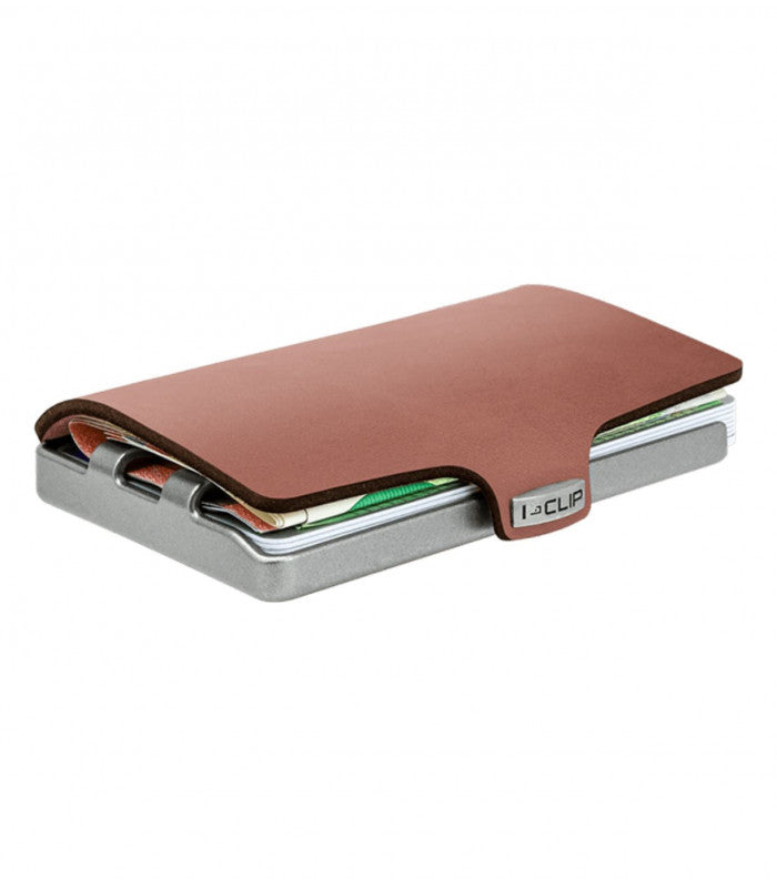 Tarjetero i-clip original silver soft touch oak 2
