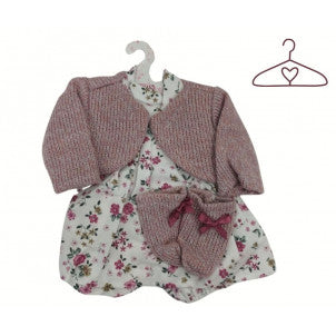 Ropita para muñecas blanco flores v-38 llorens 1