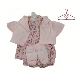 Ropita para muñecas flores rosa bebe v-38 llorens 1