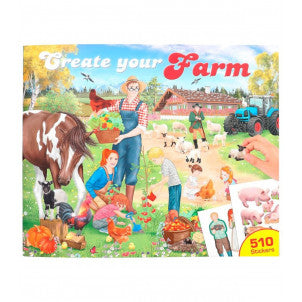 Cuaderno de pegatinas create your farm depesche 2
