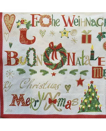 Servilletas BUON NATALE CREAM BOTA 1