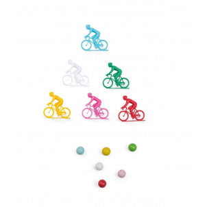 Juego de 6 ciclistas con canicas moulin roty 2