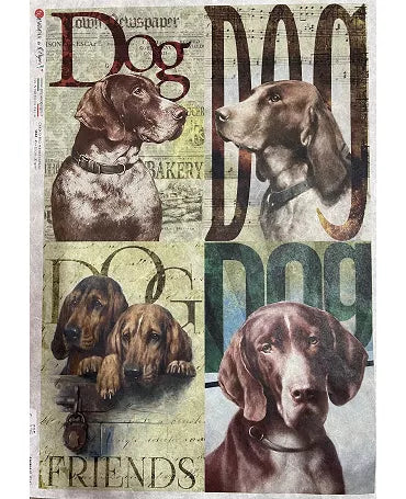 PAPEL ARROZ paperdesigns ANIMALS 0141 Perros 1
