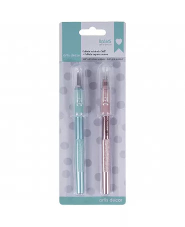 CUTER ARTIS DECOR KIT ESTILETE ROTATORIO 360º AGARRE SUAVE+ESTILETE AGARRE SUAVE 1