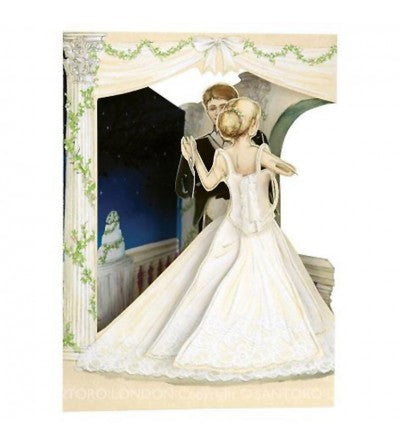 TARJETA 3D, POSTAL SWING PAREJA CASADOS 1