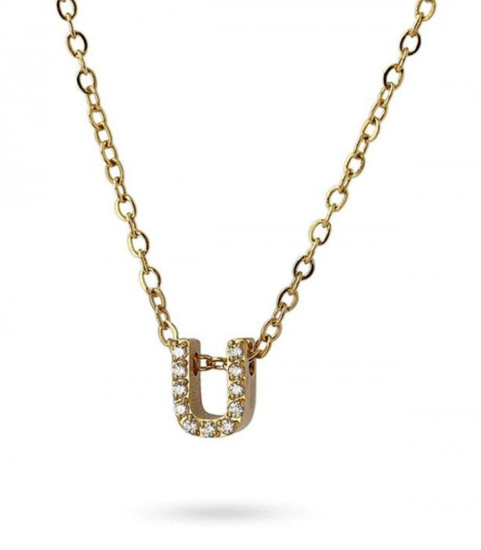Collar stones dorado inicial letra u anartxy 1
