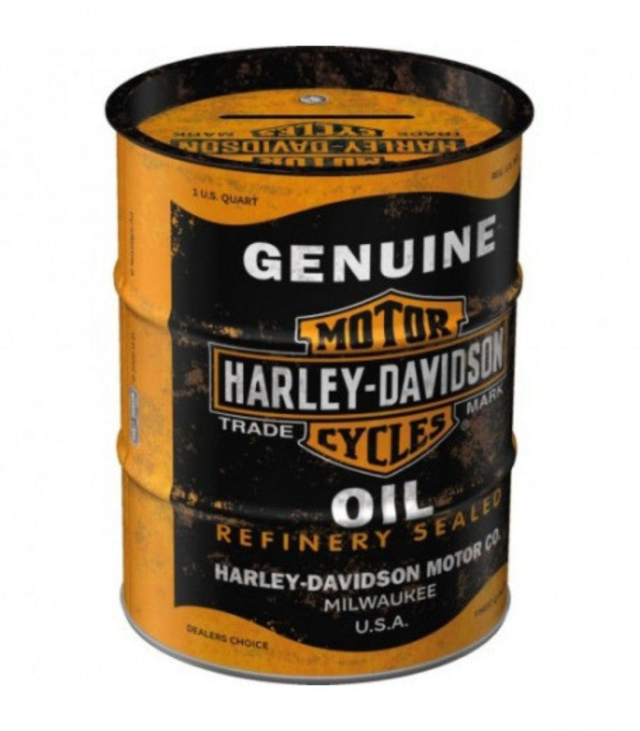 Hucha barril harley davidson genuine oil nostalgic art 1