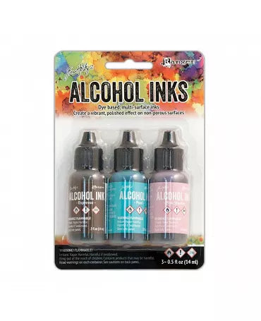 TINTA ALCOHOL INK RANGER KIT 3ud pool, pink shorbet y espresso 1