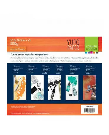 PAPEL YUPO BLANCO 30,5x30,5cm Pack 5ud 1