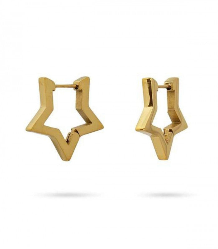 Pendiente aro estrella dorado anartxy 1