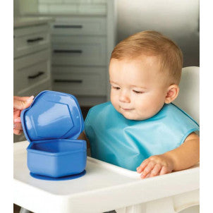 Bol silicona con succion y tapa azul tiny twinkle 2