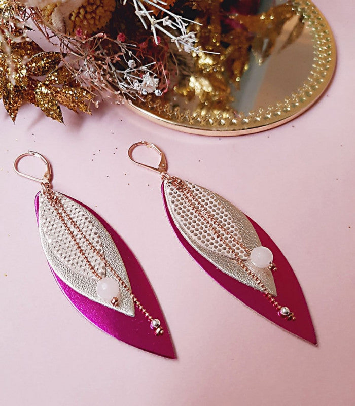 Pendiente ni une ni deux pop fuchsia 2