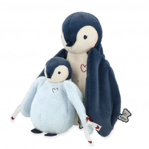 Peluches pinguino abrazando azul kaloo 2