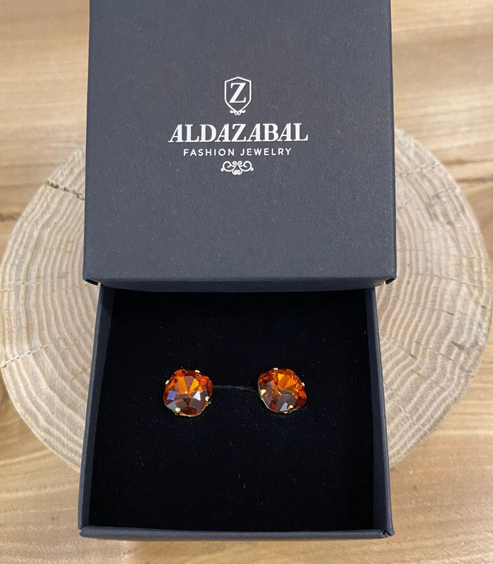 Pendiente swarovski p-743 naranja aldazabal 1