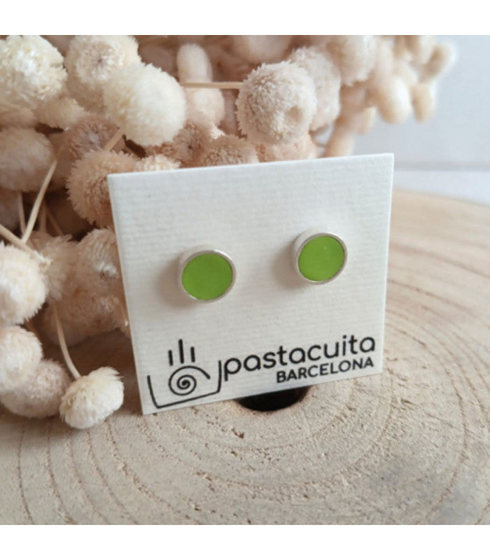 Pendiente mini lime green pastacuita 1