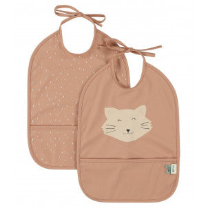 Pack 2 baberos impermeables mrs. cat trixie 1