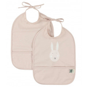 Pack 2 baberos impermeables mrs. rabbit trixie 1