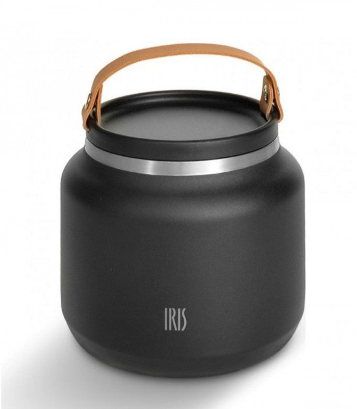 Termo solido 700ml negro con asa iris bcn 1
