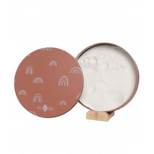 Caja huella de bebe redonda rainbow terracota petit artichaut 1
