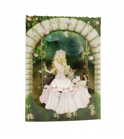 Tarjeta 3D, POSTAL SWING PRINCESA COLUMPIO 1