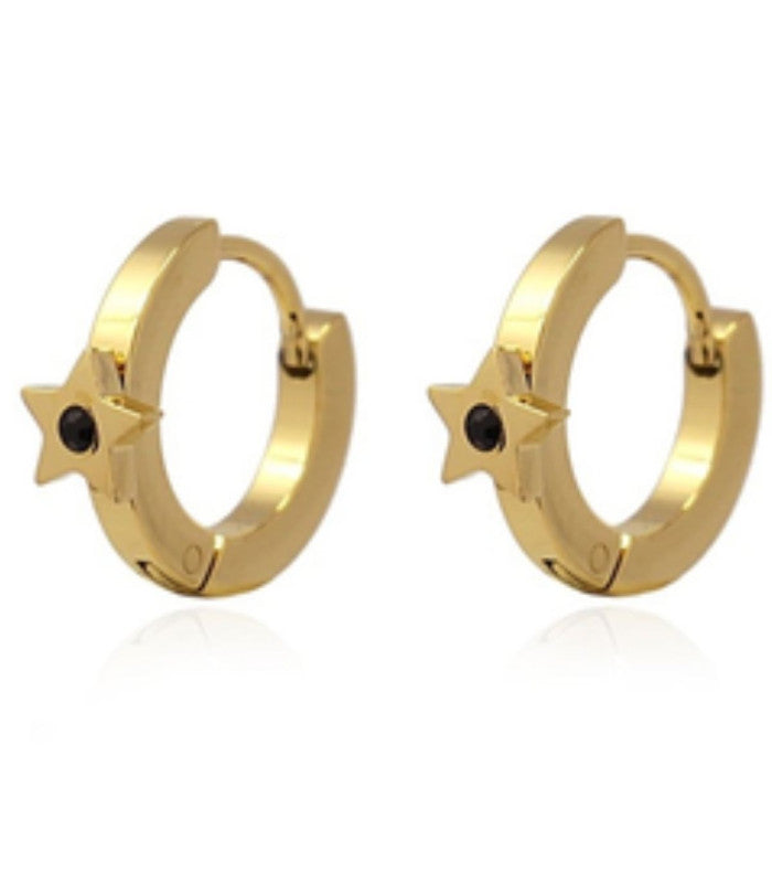 Pendiente mini aro dorado anartxy 1