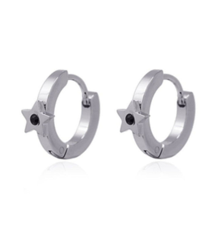 Pendiente mini aro plateado anartxy 2