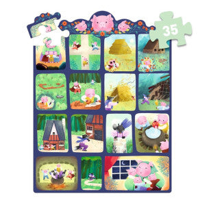 Puzzle cuentos los 3 cerditos djeco 2